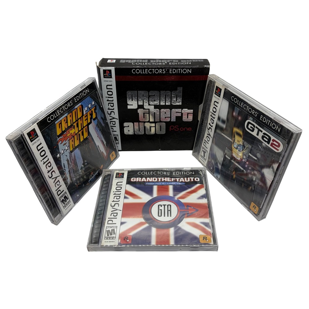 FLAWS READ Grand Theft Auto Collectors Edition PS1 PlayStation GTA 1 2 London